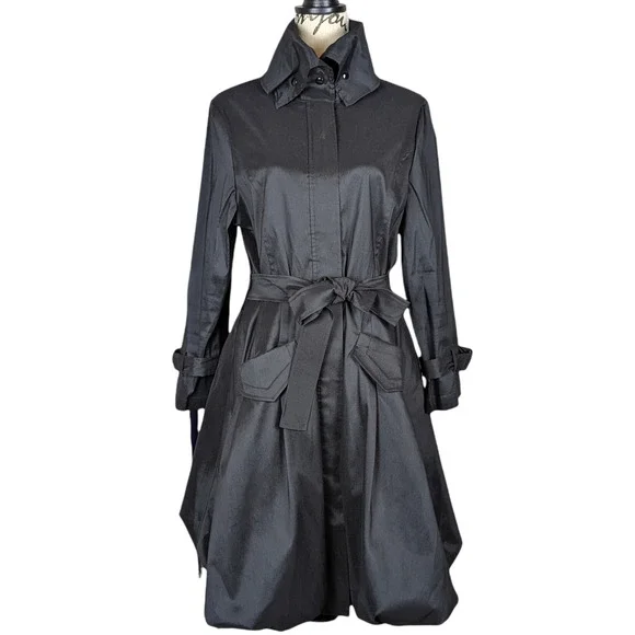 Joseph Ribkoff Black Trench Coat - Picture 1 of 16